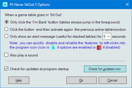 Options of PSNSO3