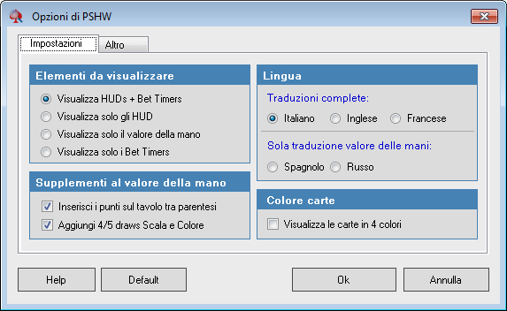 PSHW opzioni 1